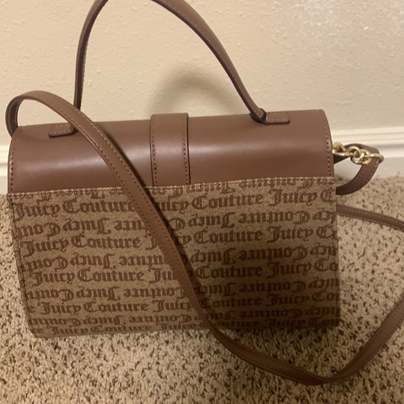 NWT!!! Juicy Couture chestnut Lock N Heart flap crossbody purse! - Picture 2 of 3
